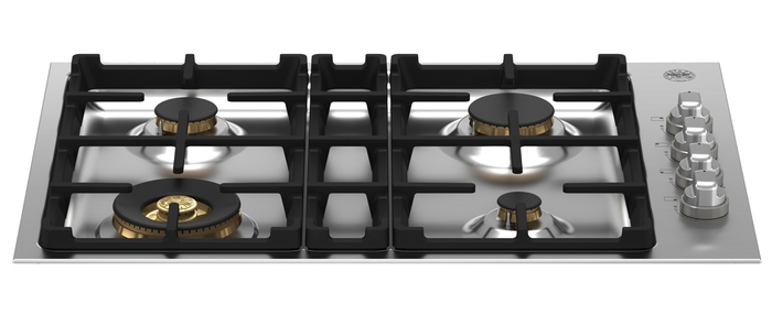 Bertazzoni MAST304QBXT 30 Inch Master Series Slide Controls 4 Brass Burners Gas Cooktop