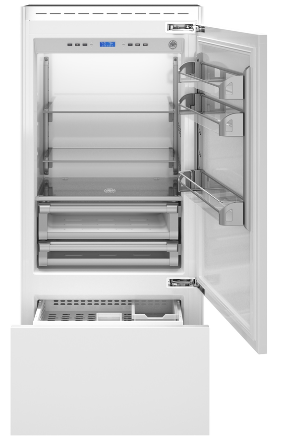 Bertazzoni REF36BMBIPRT 36 Inch Built In Bottom Freezer Refrigerator