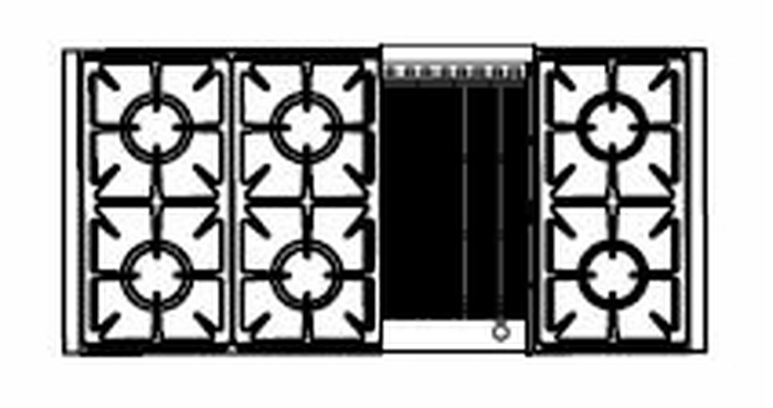Capital GRT486BL 48 Inch Precision Gas Rangetop