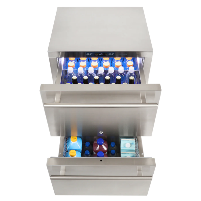 Sapphire SRD24OD 24 Inch Built In Compact Refrigerator
