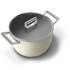 Smeg CKFC2611CRM Cookware 26cm Casserole Dish with Lid